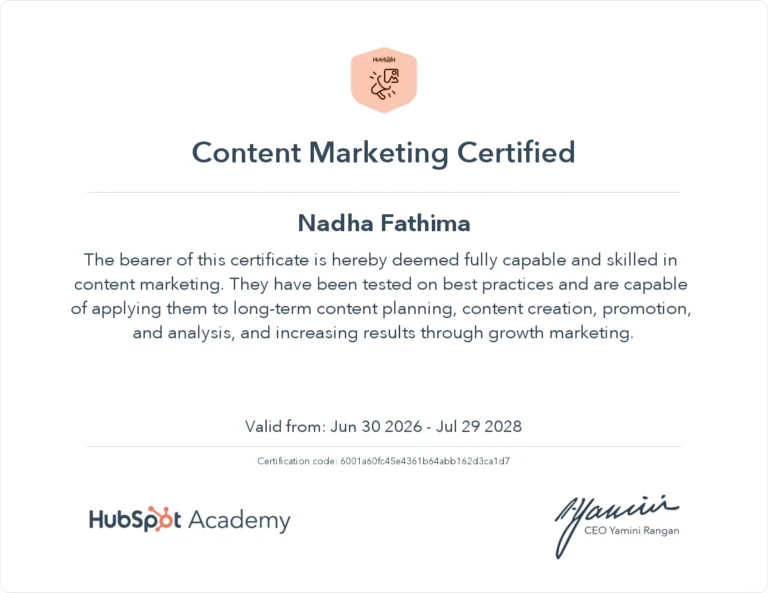 hubspot certified digital marketer in riyadh